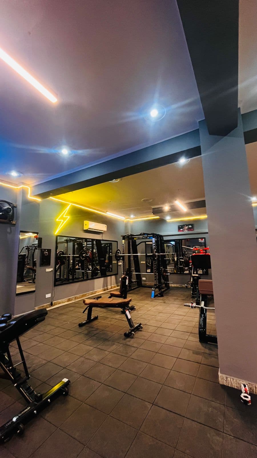 Gym interior wide shot